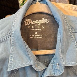 Wrangler Blue Casual Button Down Shirt